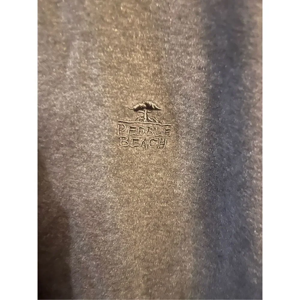 Pebble Beach Mock Neck Long Sleeve Pullover Shirt Size Med (1329)